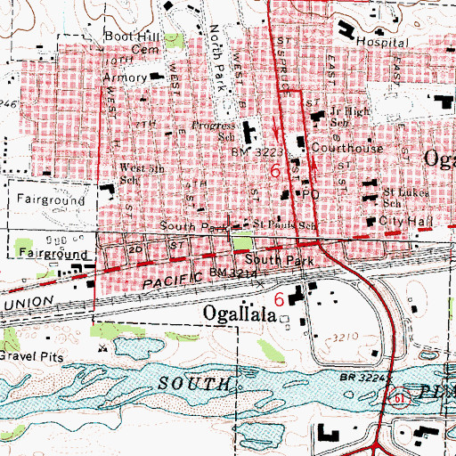 Topographic Map of Saint Pauls Lutheran Church, NE
