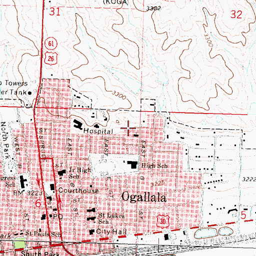 Topographic Map of Seventh Day Adventist Church, NE