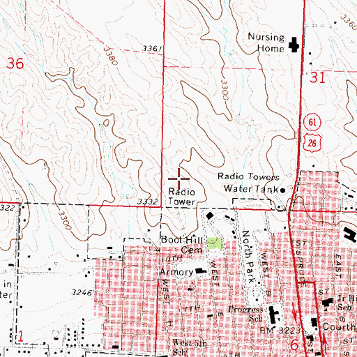 Topographic Map of Radiant Life Assembly of God Church, NE
