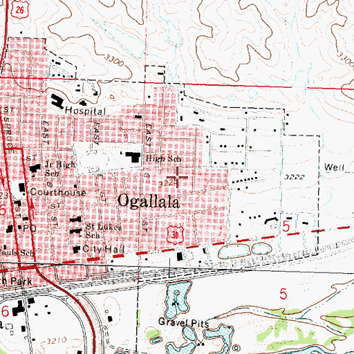 Topographic Map of Colister Park, NE