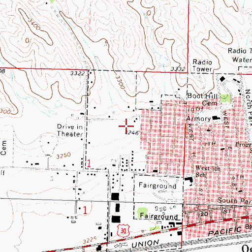 Topographic Map of West Park, NE