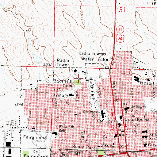 Topographic Map of Legion Field, NE