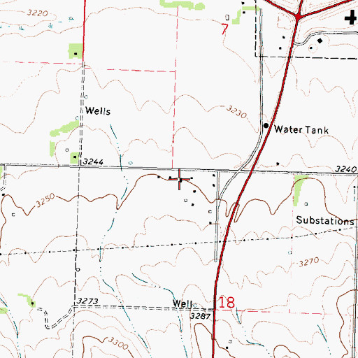 Topographic Map of Petrified Wood Gallery, NE