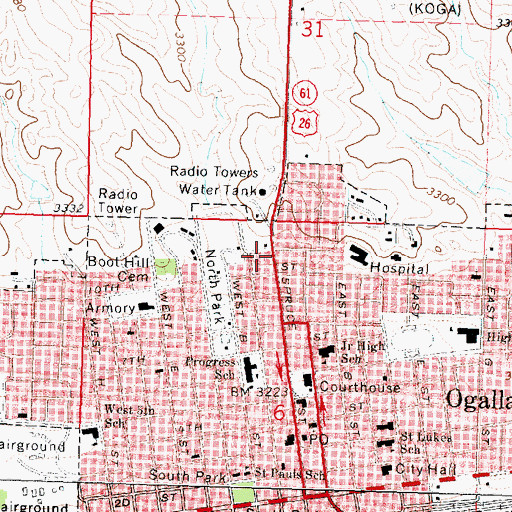 Topographic Map of Mansion on the Hill, NE