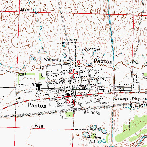 Topographic Map of Trinity Evangelical Lutheran Church, NE
