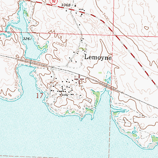 Topographic Map of Admirals Cove Resort, NE