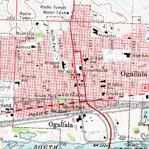 Topographic Map of Cozy Country Cove, NE