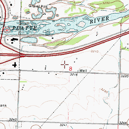 Topographic Map of Open Corral Campground, NE