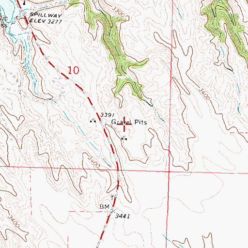 Topographic Map of Spillway Park, NE