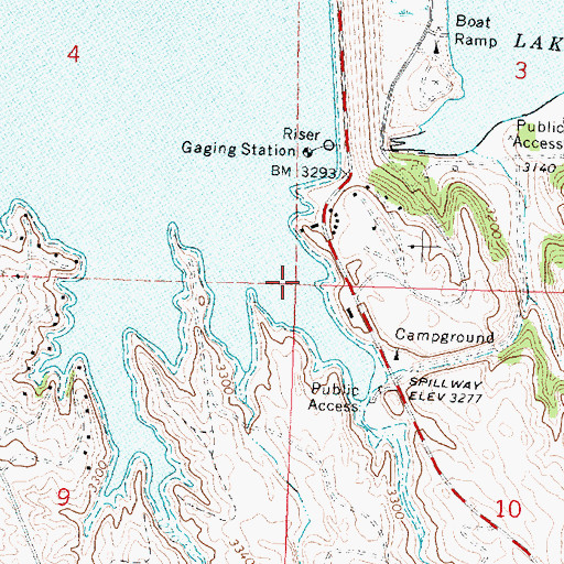 Topographic Map of Spillway Bay, NE