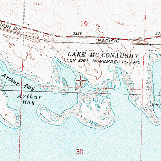 Topographic Map of Arthur Bay Campground, NE