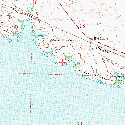 Topographic Map of North Shore Campground, NE