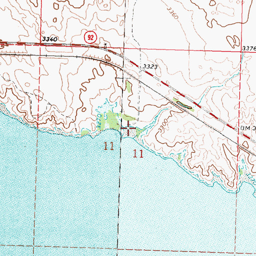 Topographic Map of Sand Creek Campground, NE
