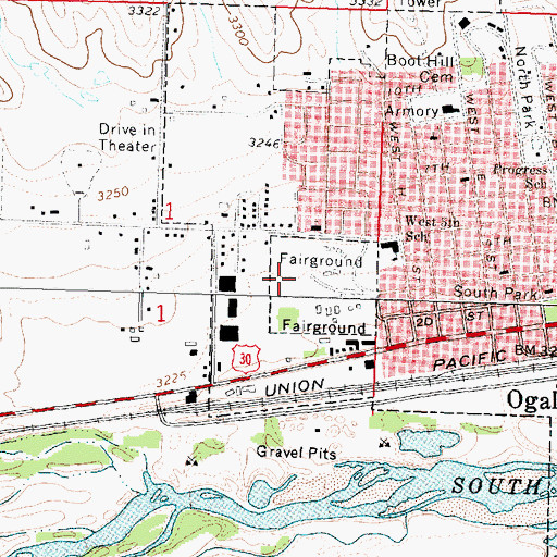 Topographic Map of Ogallala Trail, NE