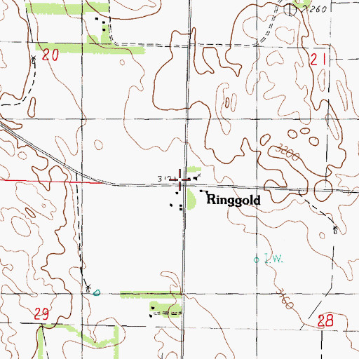 Topographic Map of Ringgold Free Methodist Church, NE