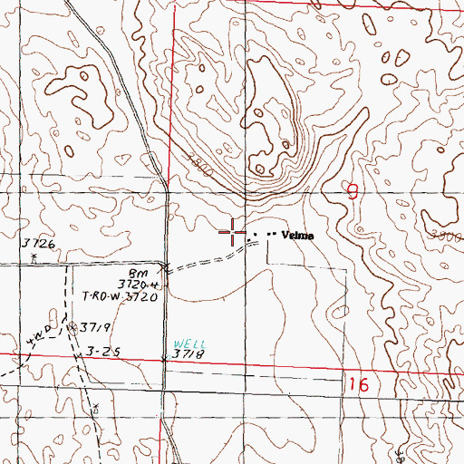 Topographic Map of Velma Post Office (historical), NE