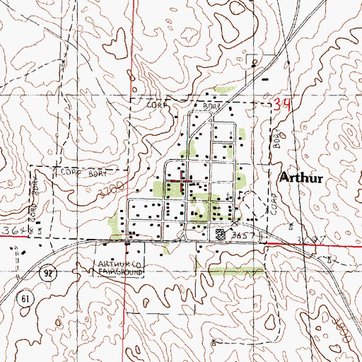 Topographic Map of Pilgrim Holiness Church, NE