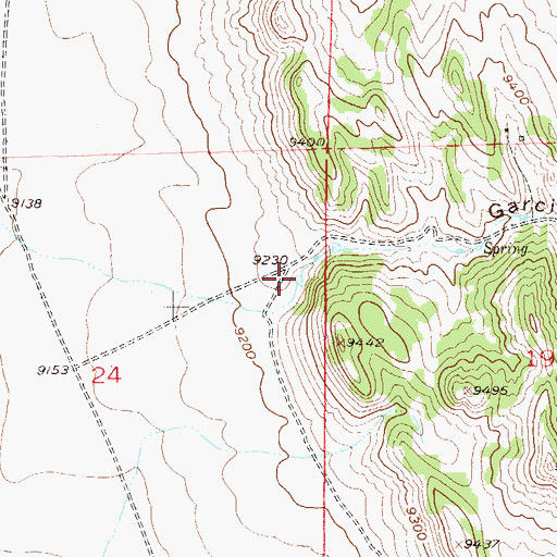 Topographic Map of Garcia Gulch, CO