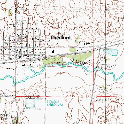 Topographic Map of Arrowhead Campground, NE