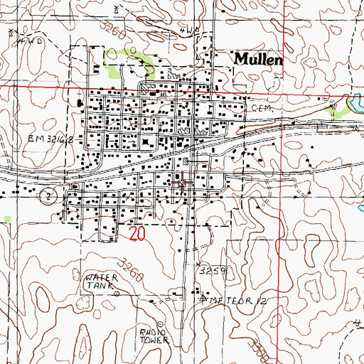 Topographic Map of Lariat Auditorium, NE