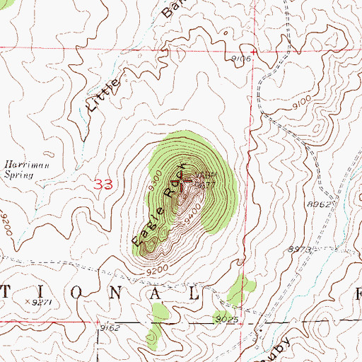 Topographic Map of Eagle Rock, CO