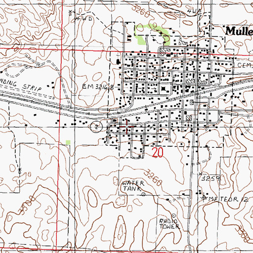 Topographic Map of Swimming Pool Park, NE