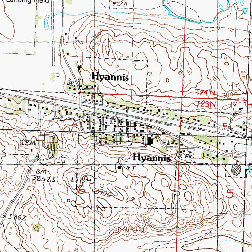 Topographic Map of Hyannis Clinic, NE