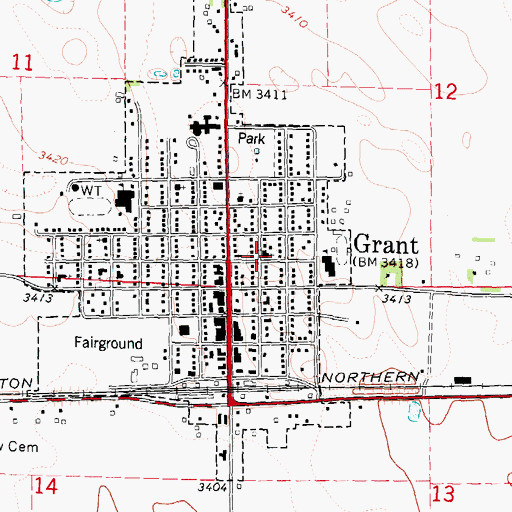 Topographic Map of Congregational UCC Church, NE