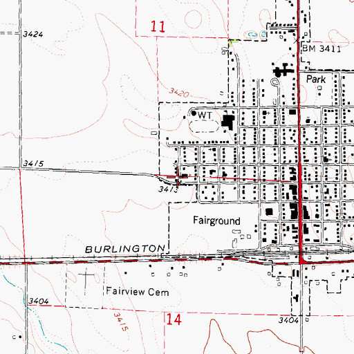 Topographic Map of New Life Fellowship Church, NE