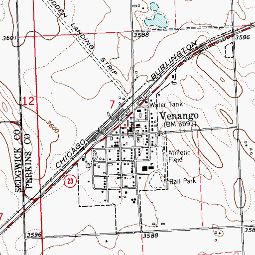 Topographic Map of Venango Post Office, NE