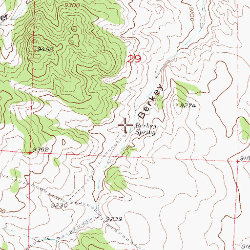 Topographic Map of Berkey Spring, CO