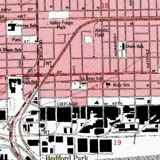 Topographic Map of Saint Rene Convent, IL