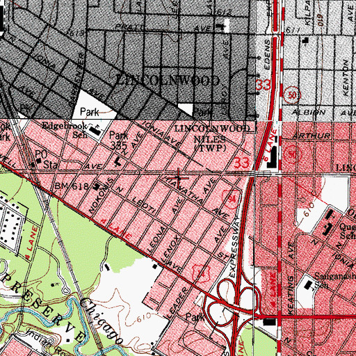 Topographic Map of Saint Richards Episcopal Church, IL