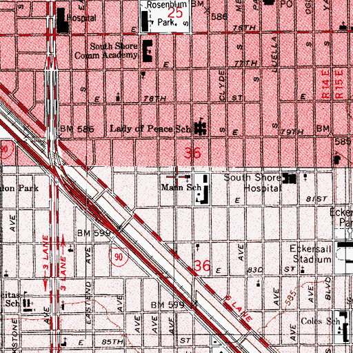 Topographic Map of Saint Thomas Lutheran Church, IL