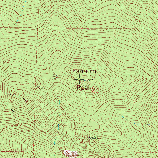 Topographic Map of Farnum Peak, CO