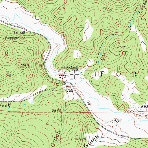 Topographic Map of Second Creek, CO