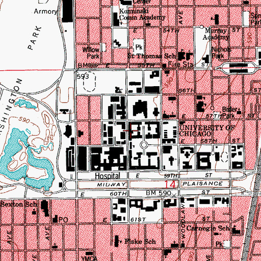 Topographic Map of Searle Chemistry Laboratory, IL