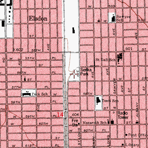 Topographic Map of Senka Park, IL