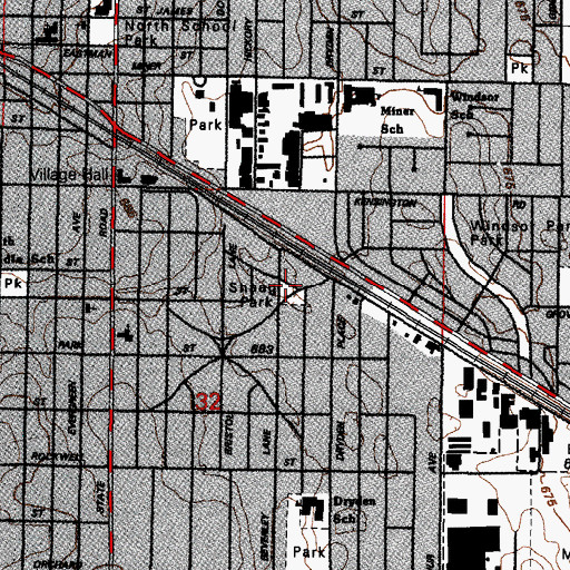 Topographic Map of Shaag Park, IL