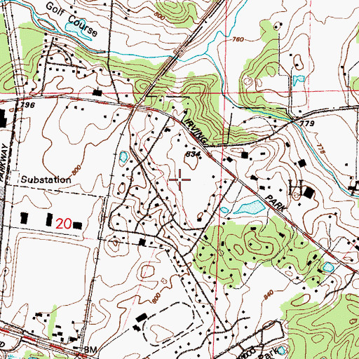 Topographic Map of Sherwood Oaks, IL
