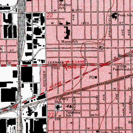 Topographic Map of Shiloh Apostolic Deliverance Church, IL