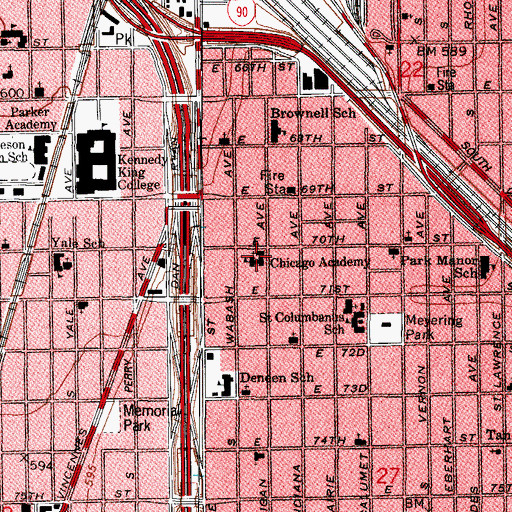 Topographic Map of Shiloh Nursery, IL
