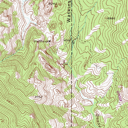 Topographic Map of Watkins Gulch, CO