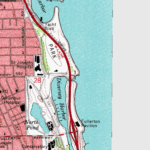 Topographic Map of Signal of Peace Monument, IL