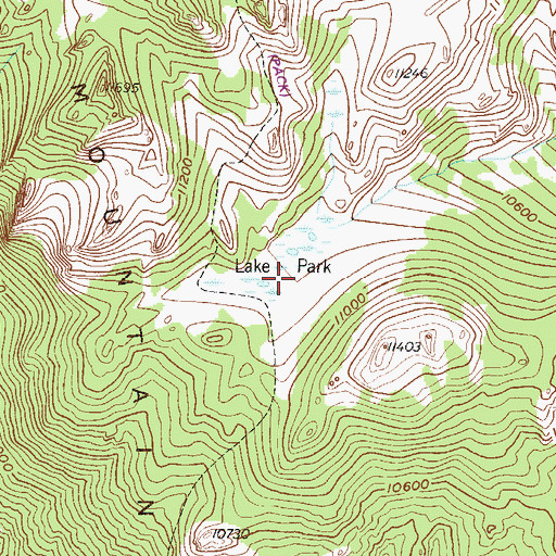 Topographic Map of Lake Park, CO