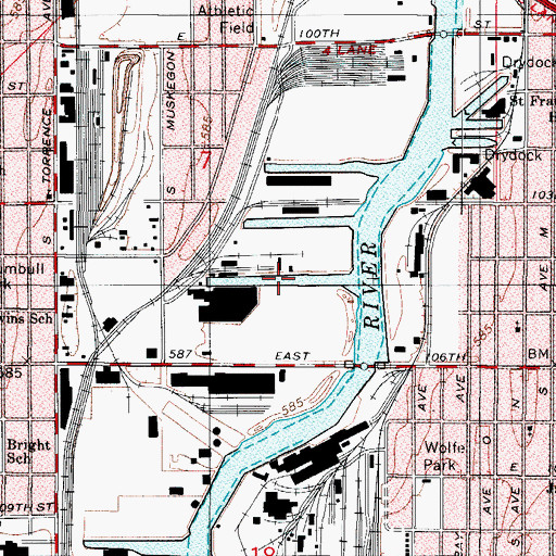 Topographic Map of Slip Number Four, IL