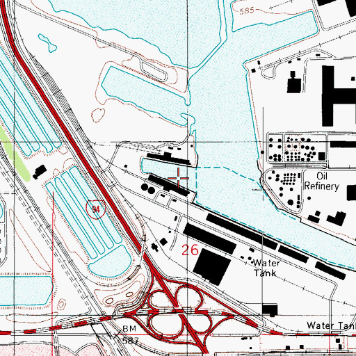 Topographic Map of Slip Number One, IL