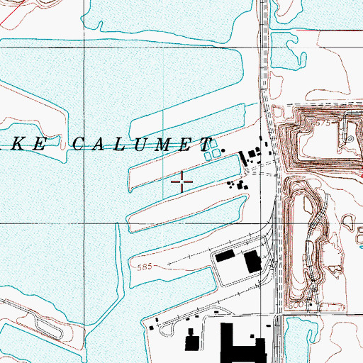 Topographic Map of Slip Number Six, IL