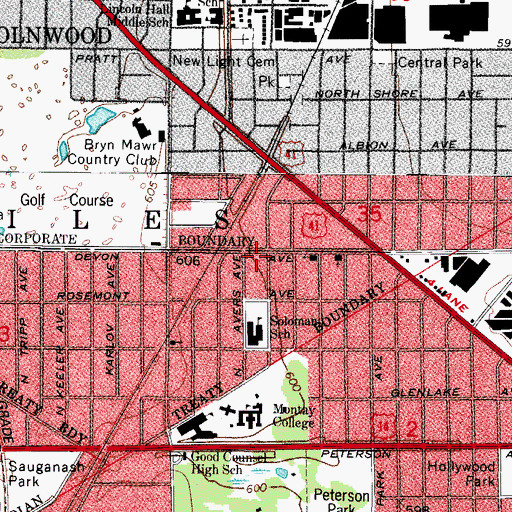 Topographic Map of Soloman School, IL