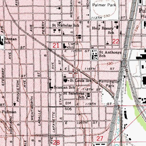 Topographic Map of Sound of Praise Evangelistic Center, IL